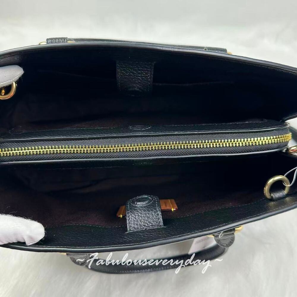 Coach Savannah Carryall Bag Crossbody In Leather/Gold/Black CAL56 NWT - Picture 2 of 7